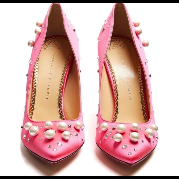 Rare 🔥🔥🔥Charlotte Olympia Bacall Pink Pumps - HOT PINK!!! - Picture 3 of 9